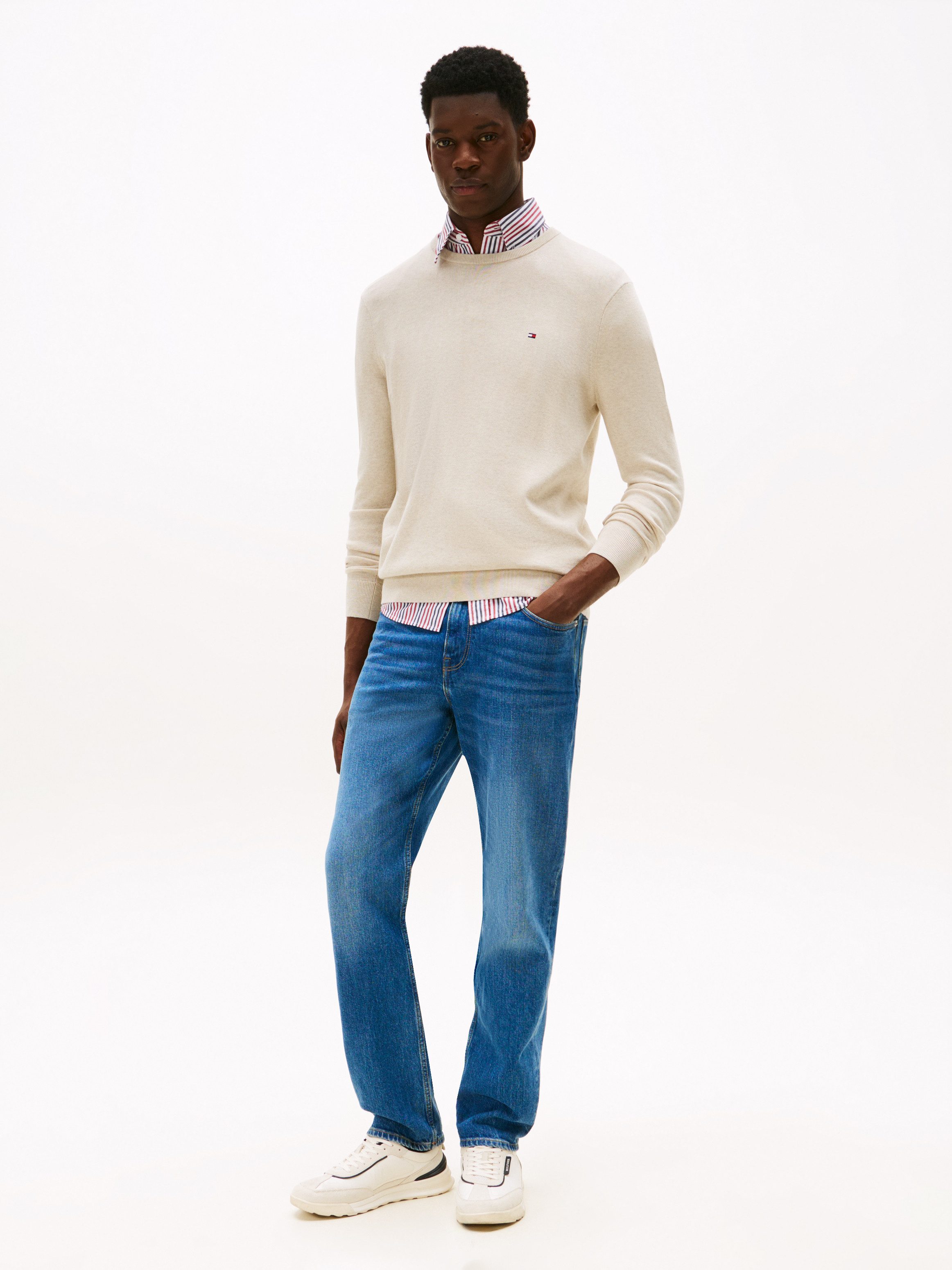 Tommy Hilfiger Rundhalspullover ESSENTIAL COTTON CREW günstig online kaufen