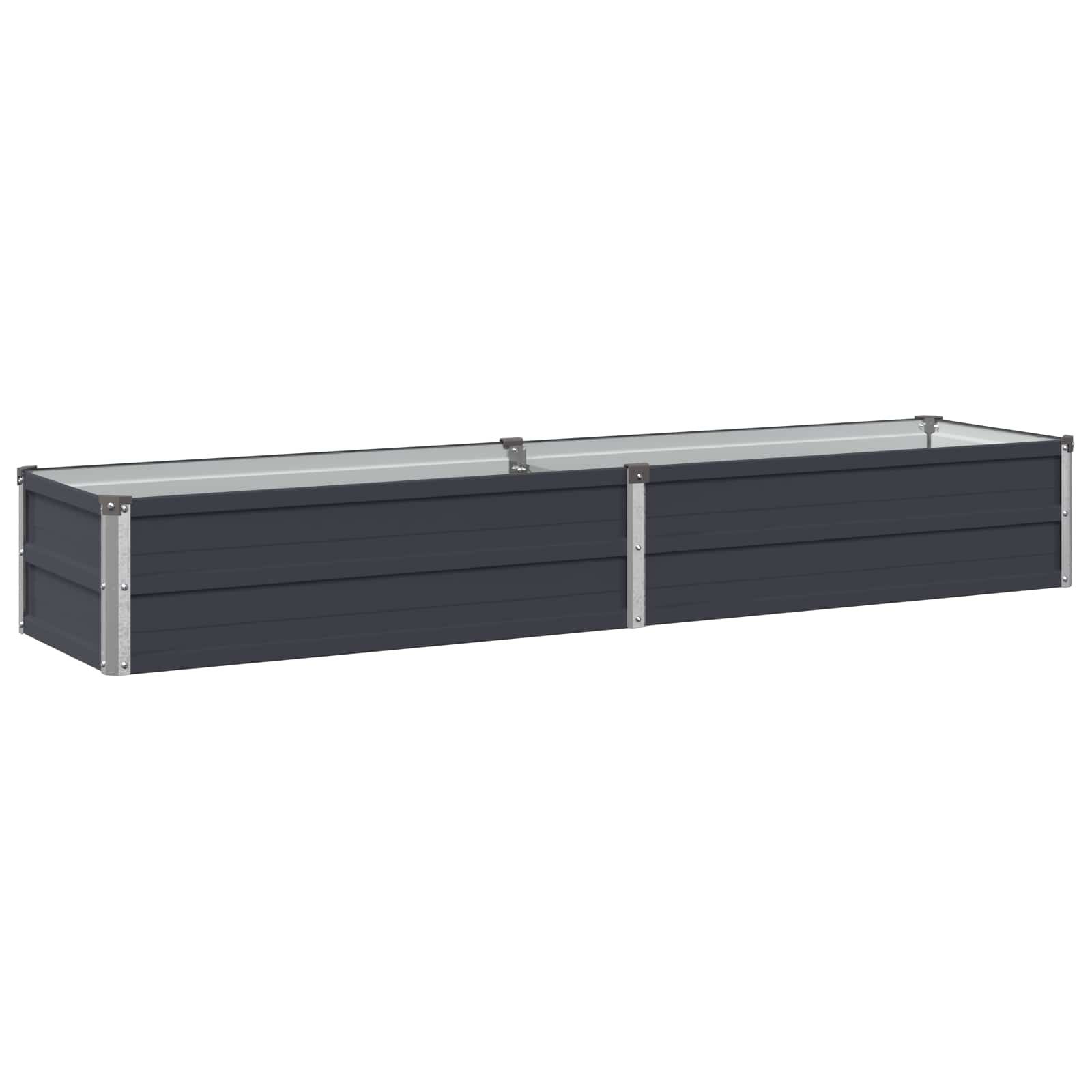 vidaXL Hochbeet Hochbeet im Garten Anthrazit 160 x 40 x 24 cm (1 St)