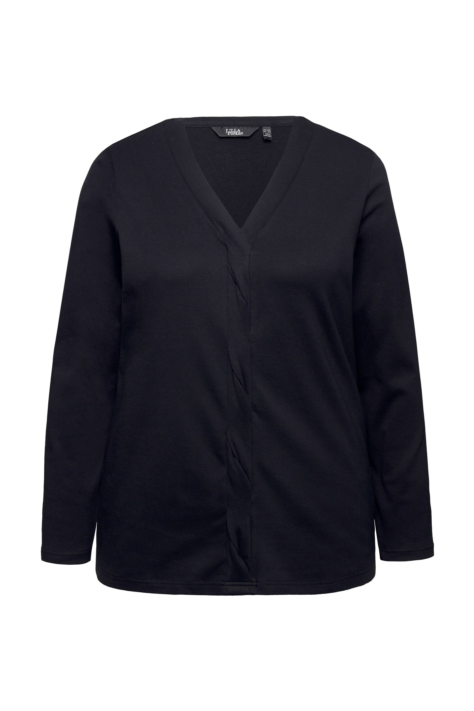 Ulla Popken Longsleeve Shirt Feinripp Zopfmuster günstig online kaufen