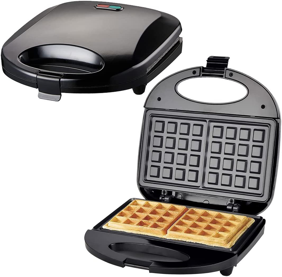 Esperanza 2-in-1-Kombi-Waffeleisen Esperanza Waffeleisen 2 Waffel(n) Schwarz 1000 W, 1000,00 W, Betriebsanzeige, Wärmeanzeige, Thermosicherung