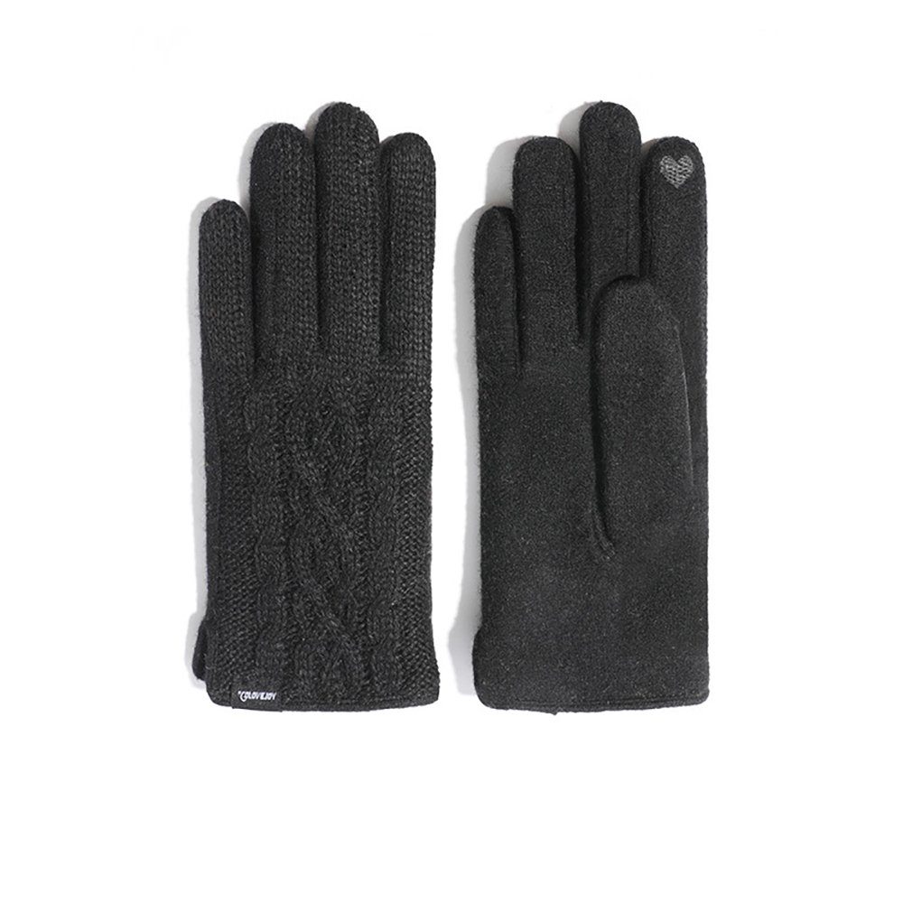 Handschuhe für Radfahren Winter Strickhandschuhe Herren paar, Handschuhe mit Sport) Outdoor Damen SCOHEAD Futter schwarz Touchscreen Winterhandschuhe,Weiche (1