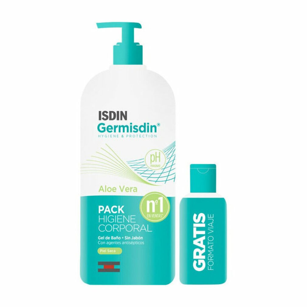 Isdin Hautreinigungs-Set Germ Aloe Vera Shower Gel Without Soap 1000ml Set 2 Artikel