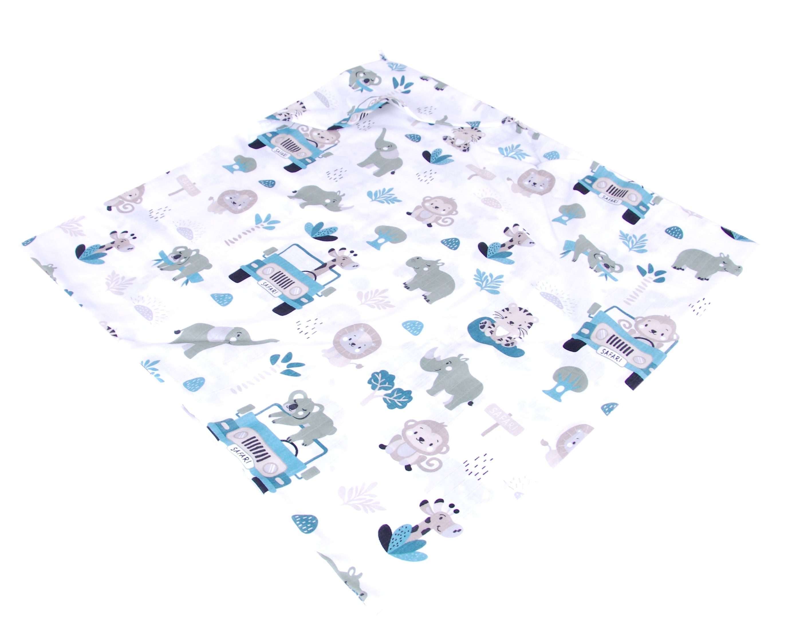 BabyLux Badetuch BabyLux Badetuch Handtuch Musselin Baby Kind Kaputzenhandtuch 80x80cm, OK135 Zoo