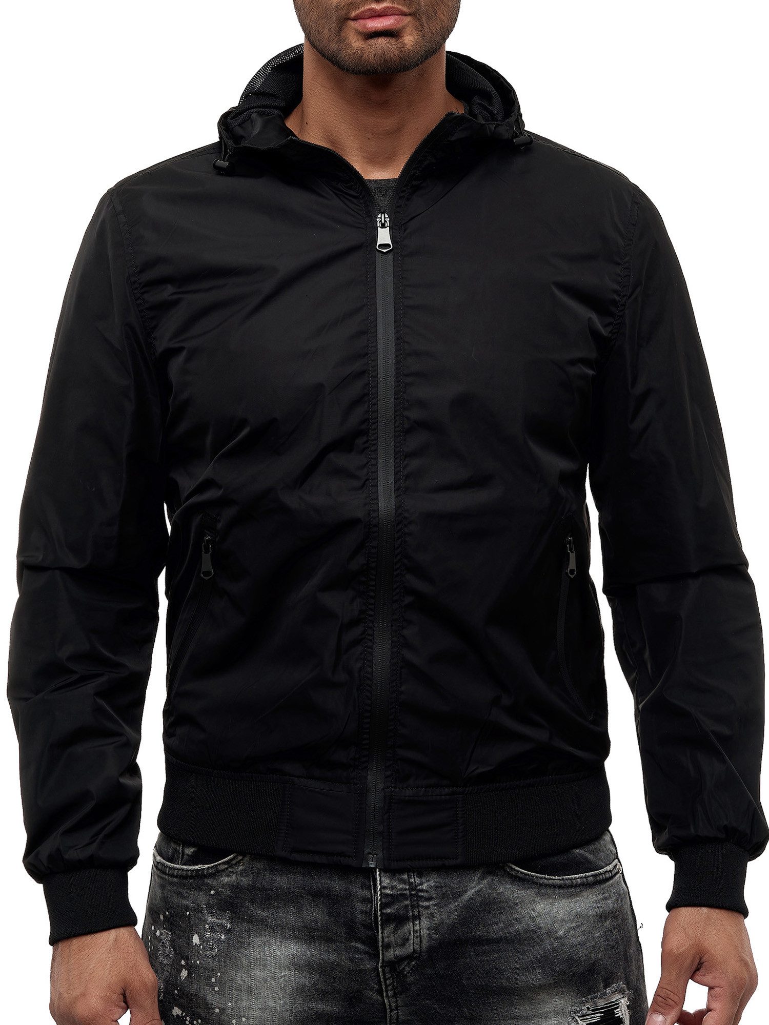 Egomaxx Blouson College Blouson mit Kapuze Regen Bomber (1-St) ED-RIM günstig online kaufen