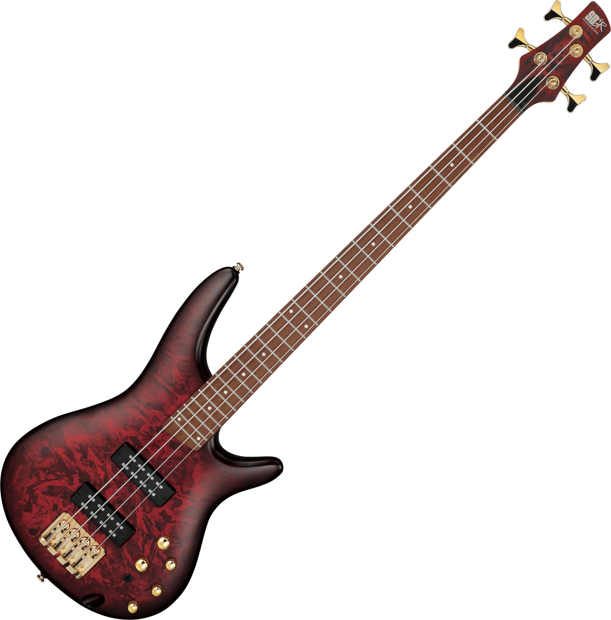 Ibanez E-Bass Ibanez SR300EDX-WZM Wine Red Frozen Matte, SR, E-Bass mit aktiver Elektronik, 4-St.