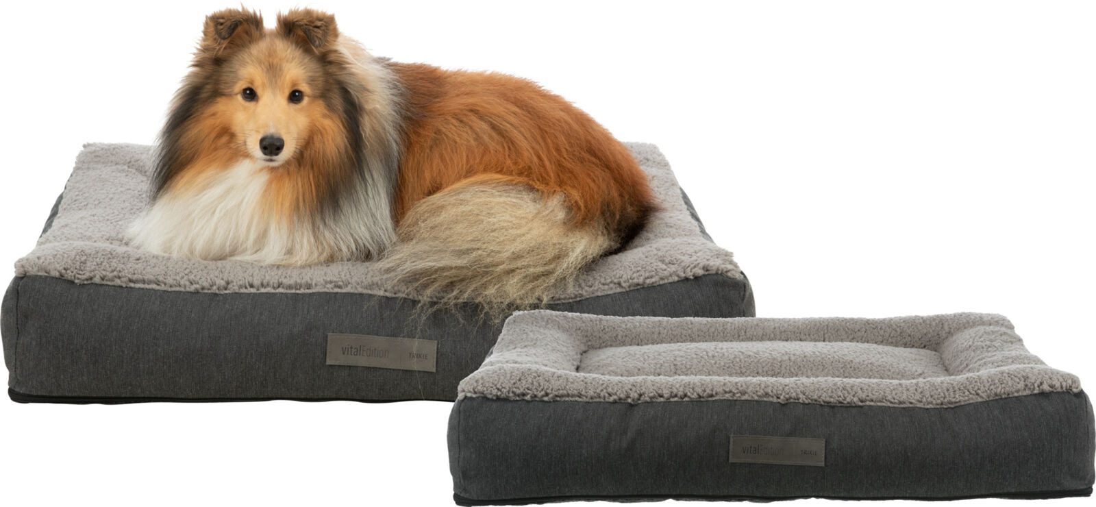 TRIXIE Tierkissen Vital Kissen Bendson - dunkelgrau/hellgrau - 100 × 70 cm