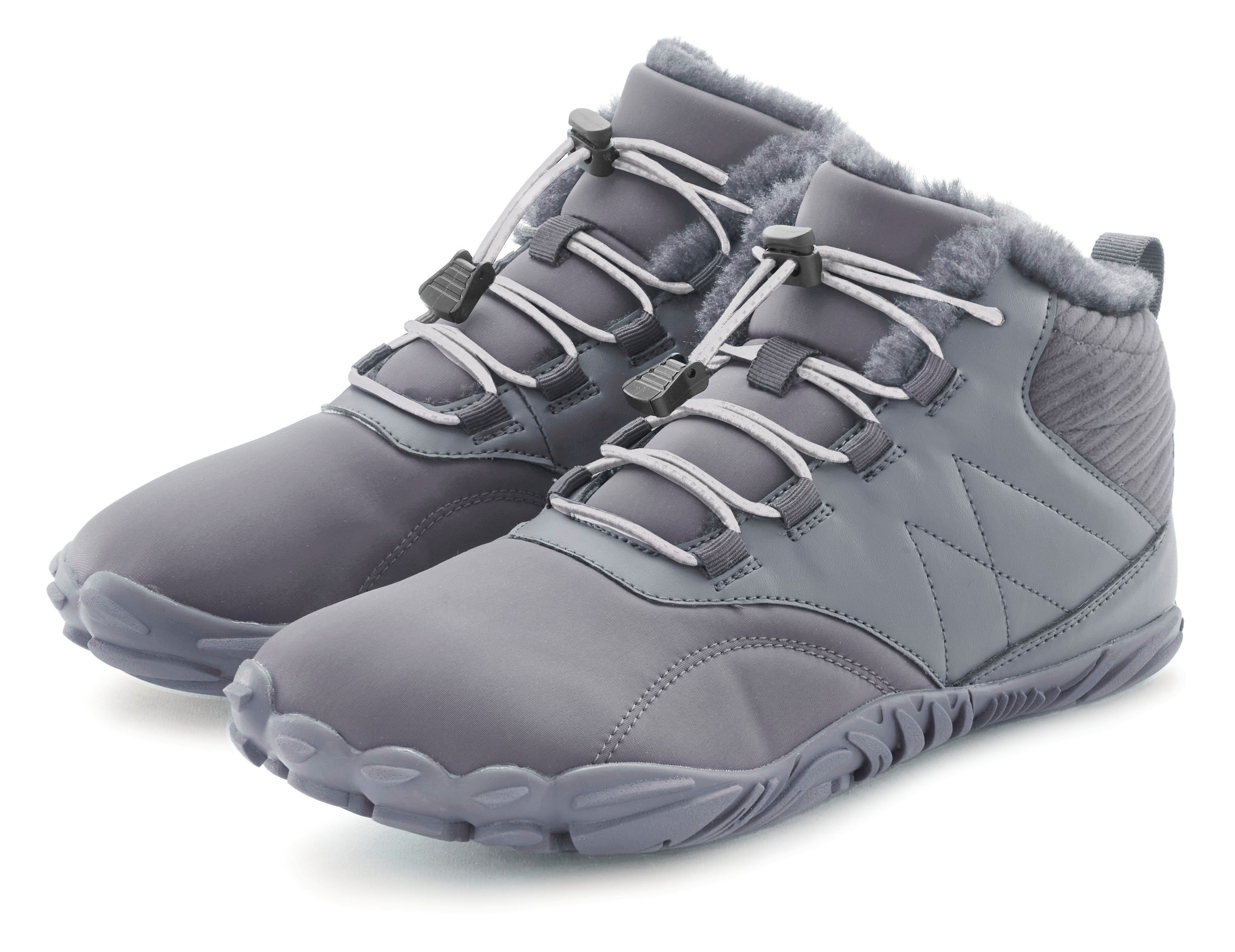 Vivance Halbschuh, Freizeitschuh, High Top Sneaker Stiefelette mit Kordelzug und elastischem Band Unisex VEGAN