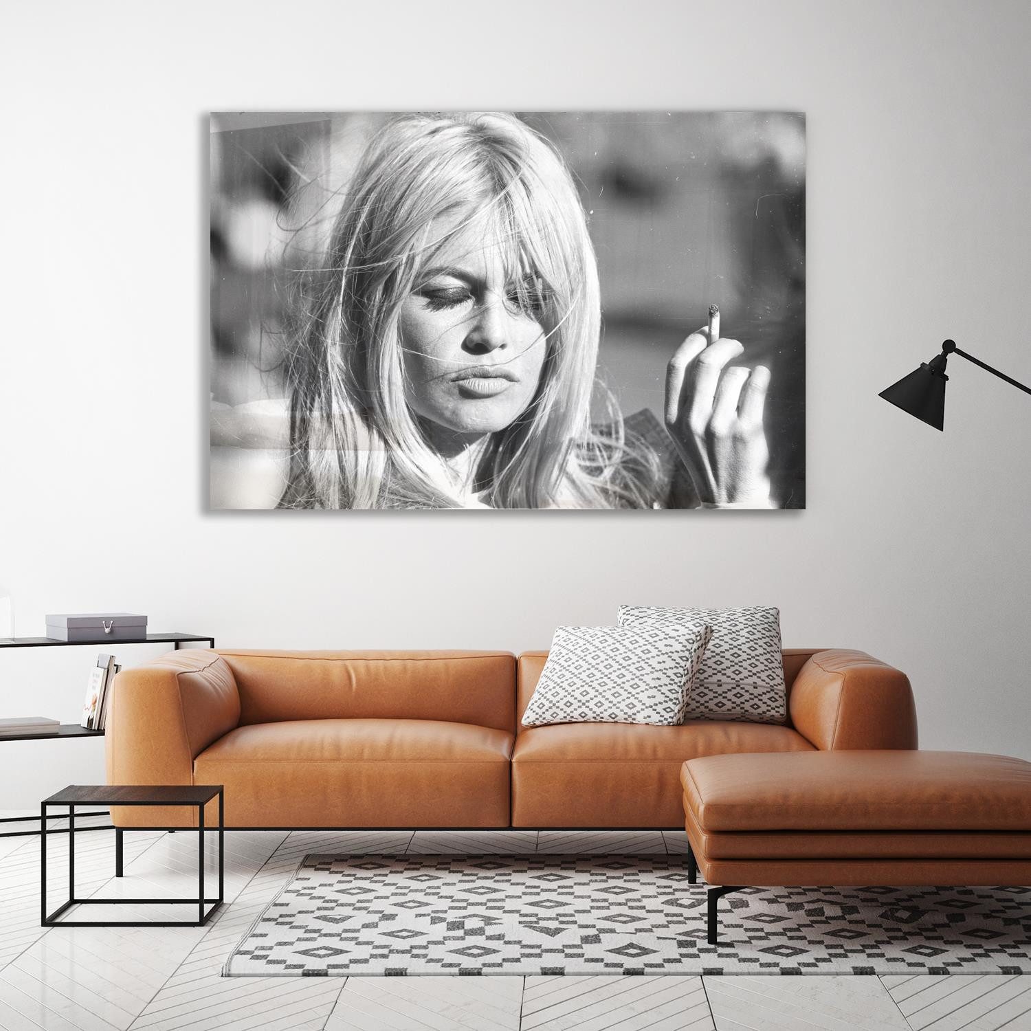 queence Acrylglasbild Brigitte Bardot, Film, Filmfiguren, Filmszene, Foto, Frau, Portrait, Schwarz-Weiß, Stars, Fine Art-Print in Galeriequalität