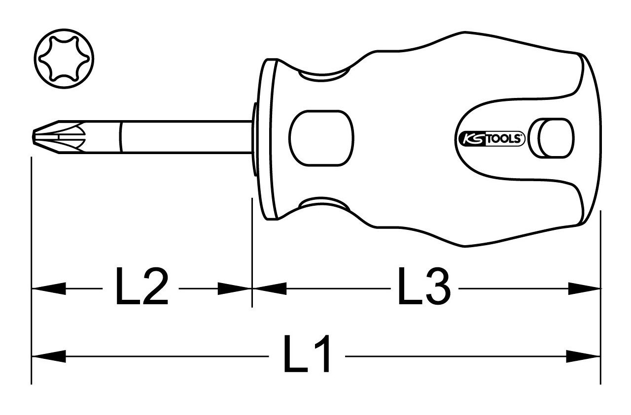 Thumbnail - KS Tools Schraubendreher ERGOTORQUEplus, T27, kurz