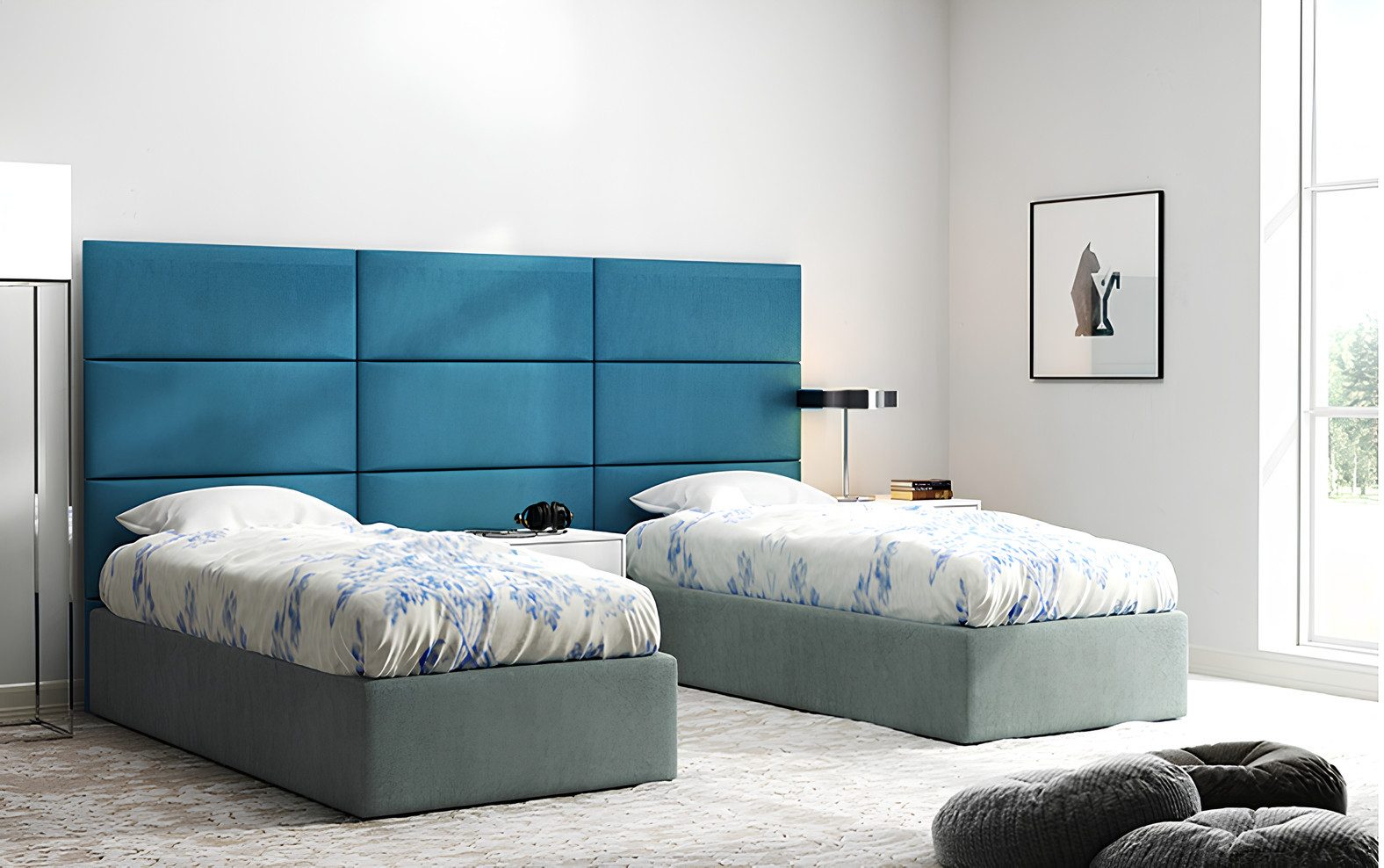 Xlmoebel Wandpaneel Textiles Polsterpaneel in modernem Design für elegante Wände, (Wandpaneel Textil 60cm x 30cm) Hergestellt in Europa