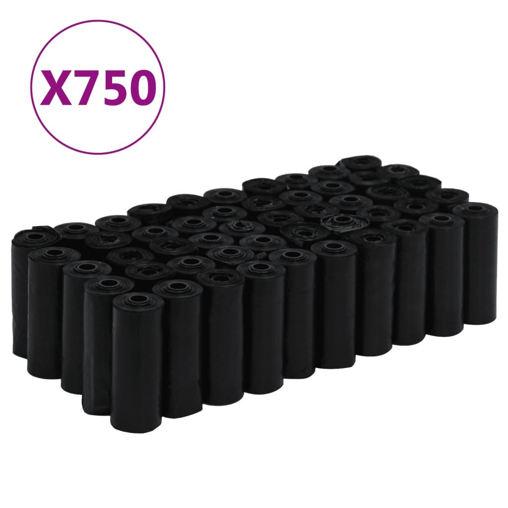 vidaXL Hundekotbeutel, Hundekotbeutel 750 Stk. Schwarz günstig online kaufen