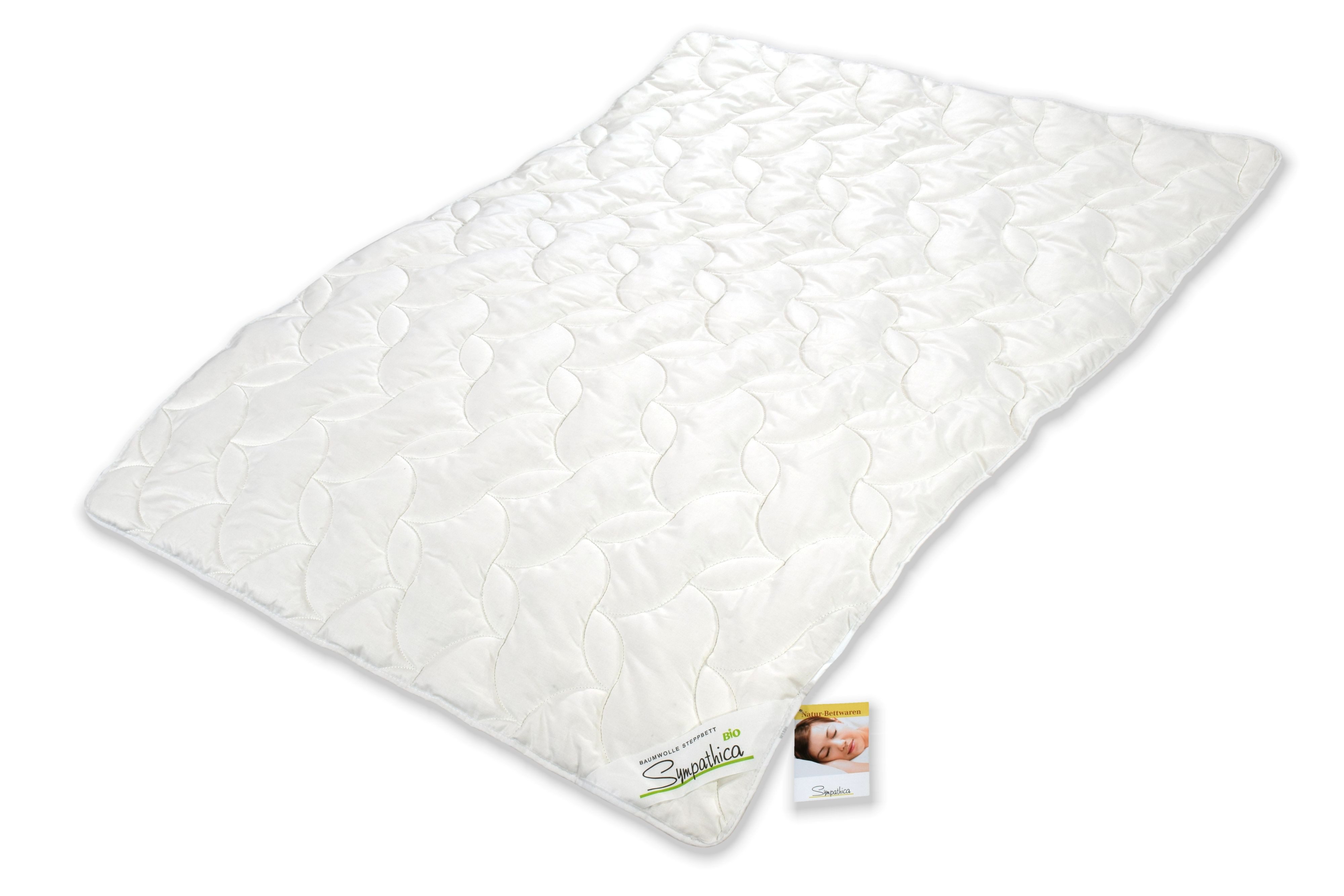 Sympathica Kinderbettdecke Bio Baumwolldecke Kinder Bettdecke Sommerdecke Steppbett 100x135 cm, Füllung: 100% Baumwolle, Bezug: 100% Baumwolle, made in Germany, leicht und hautsympathisch