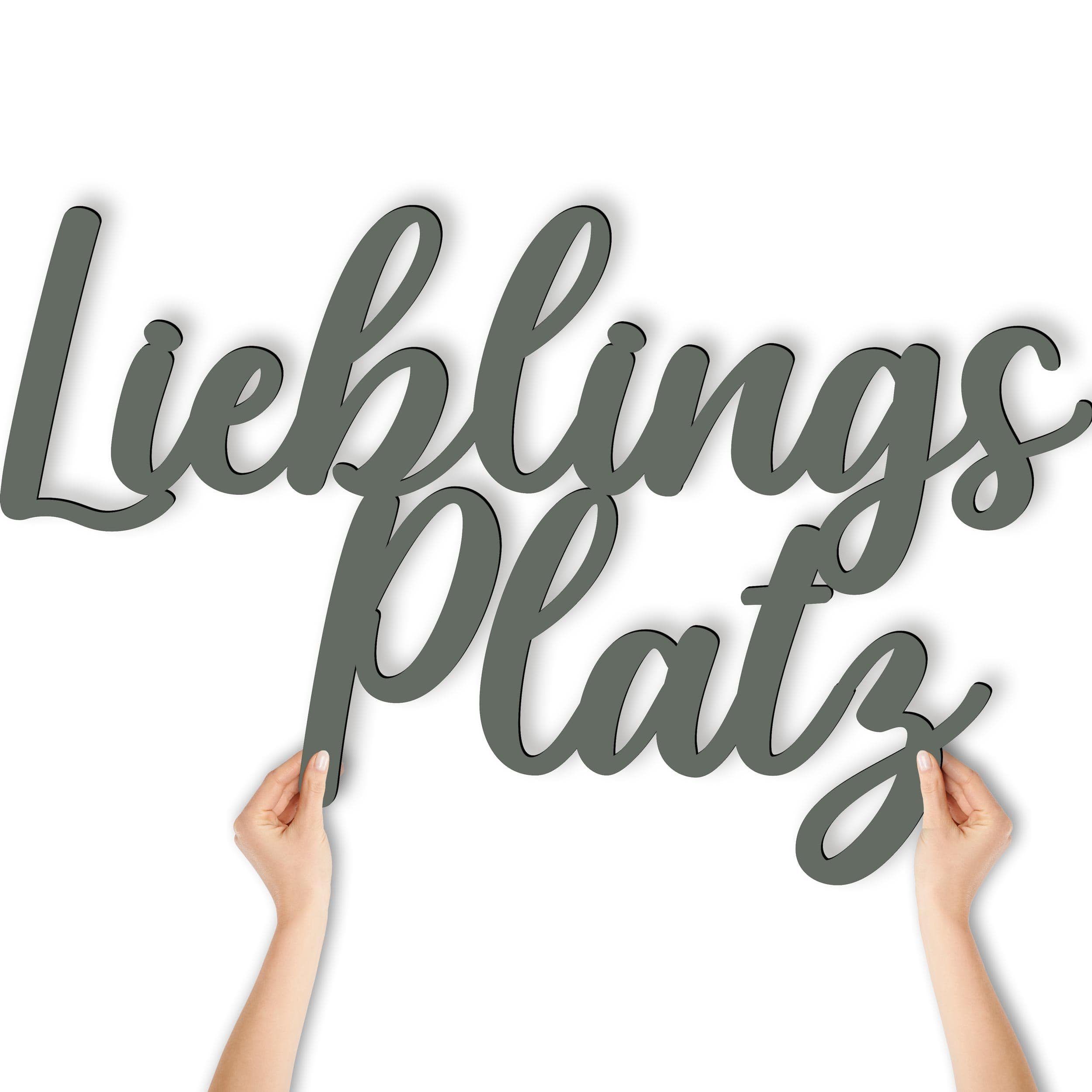 Namofactur 3D-Wandtattoo XXL Wanddeko Lieblingsplatz Schriftzug günstig online kaufen
