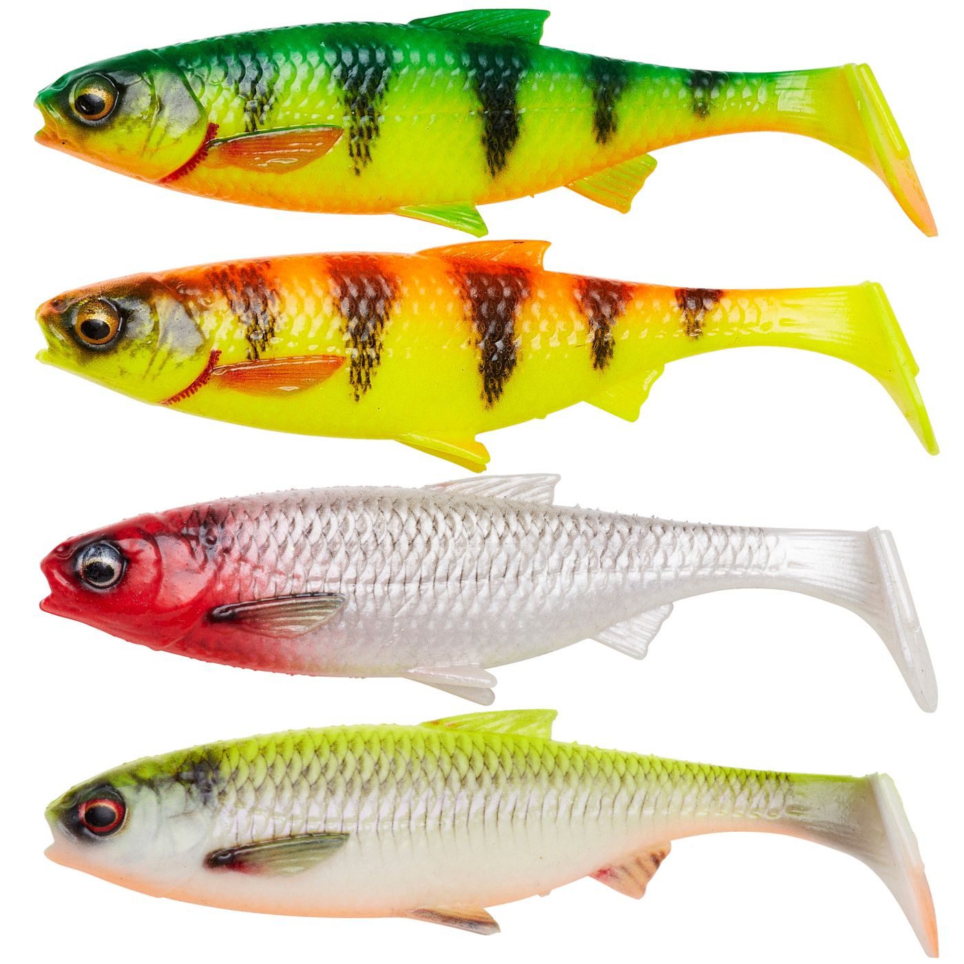 Kunstköder Savage Gear 3D River Roach - 4 Gummifische