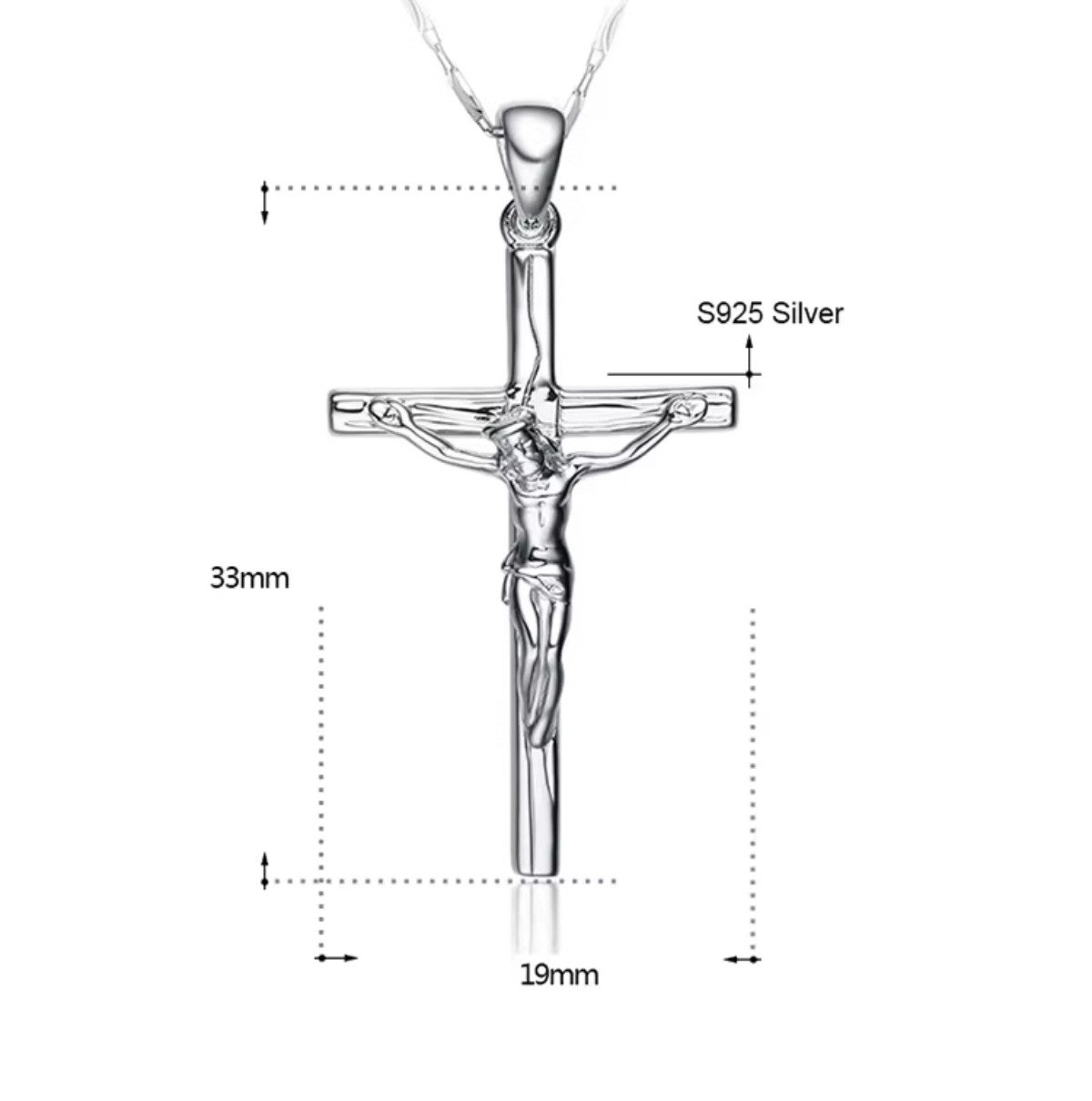 ELLAWIL Kreuzkette Silberkette Halskette Damen Kette mit Jesus-Kreuz-Anhäng günstig online kaufen