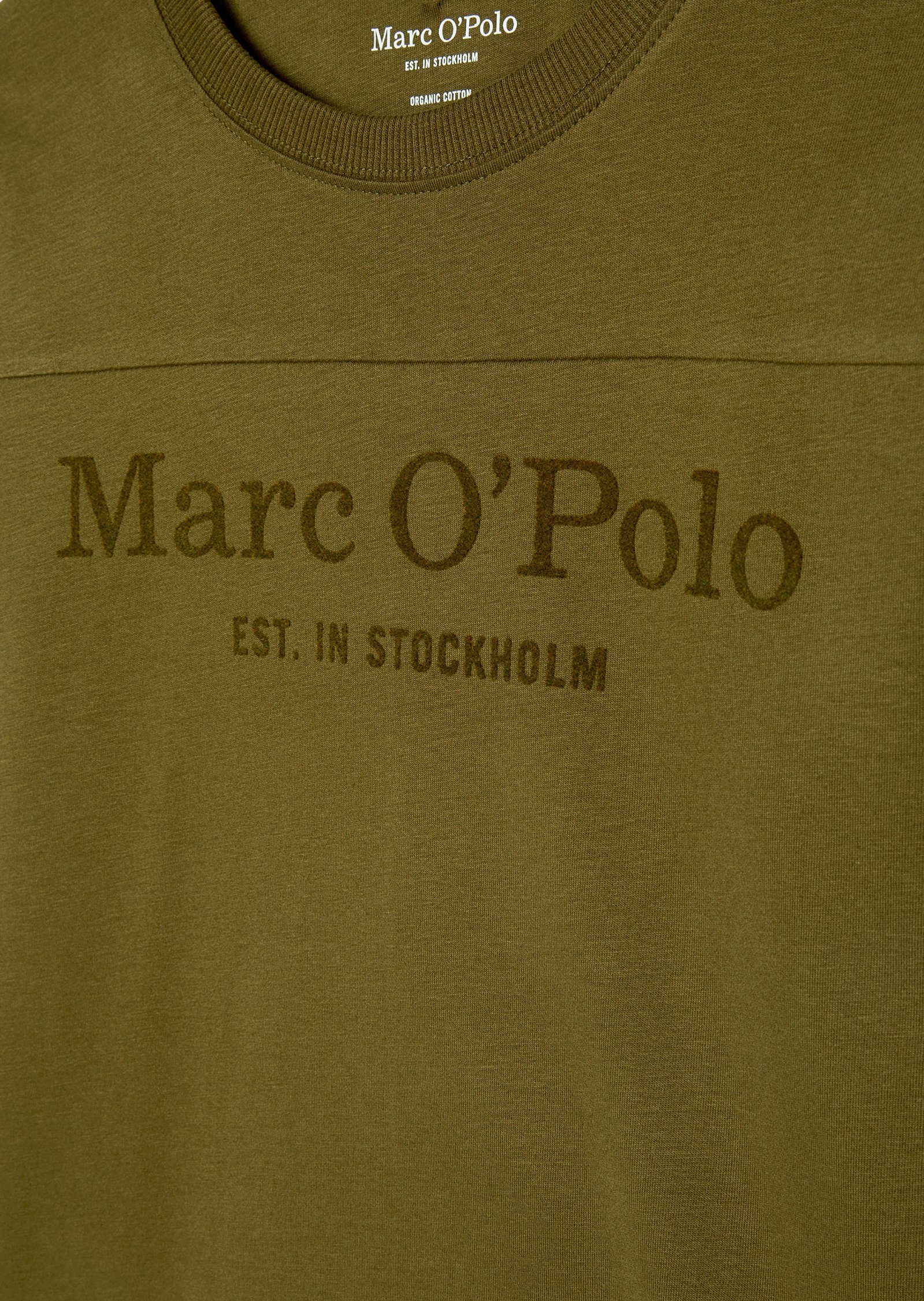 softem O'Polo Marc Bio-Baumwoll-Jersey aus grün Langarmshirt
