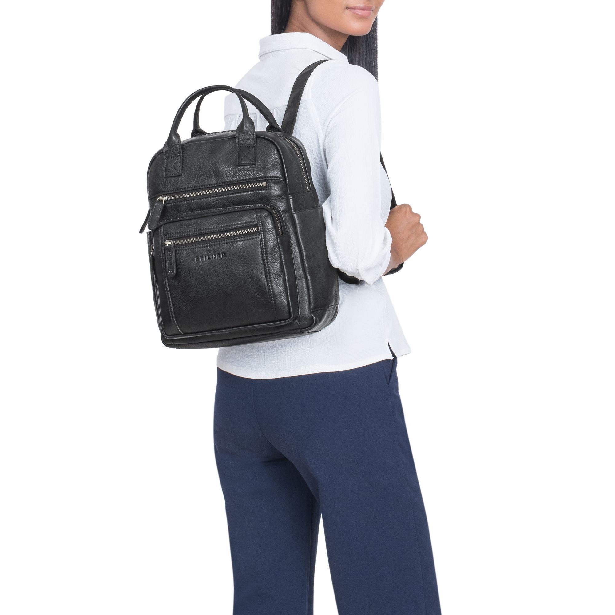 STILORD Cityrucksack "Zane" Freizeit-Rucksack Damen Leder günstig online kaufen