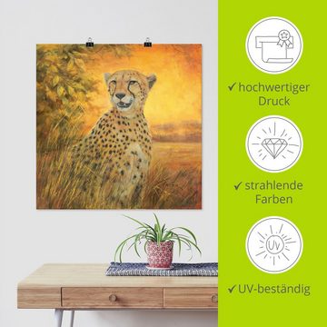 Artland Wandbild Porträt Gepard, Geparden Bilder (1 St), als Alubild, Outdoorbild, Poster in verschied. Größen