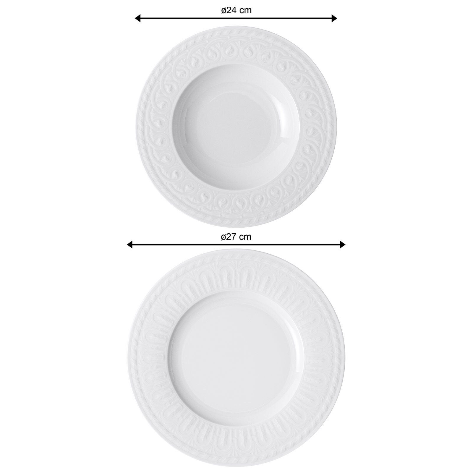 Villeroy & Boch Tafelservice Cellini Tafelservice 12er Set (12-tlg), 6 Personen, Porzellan