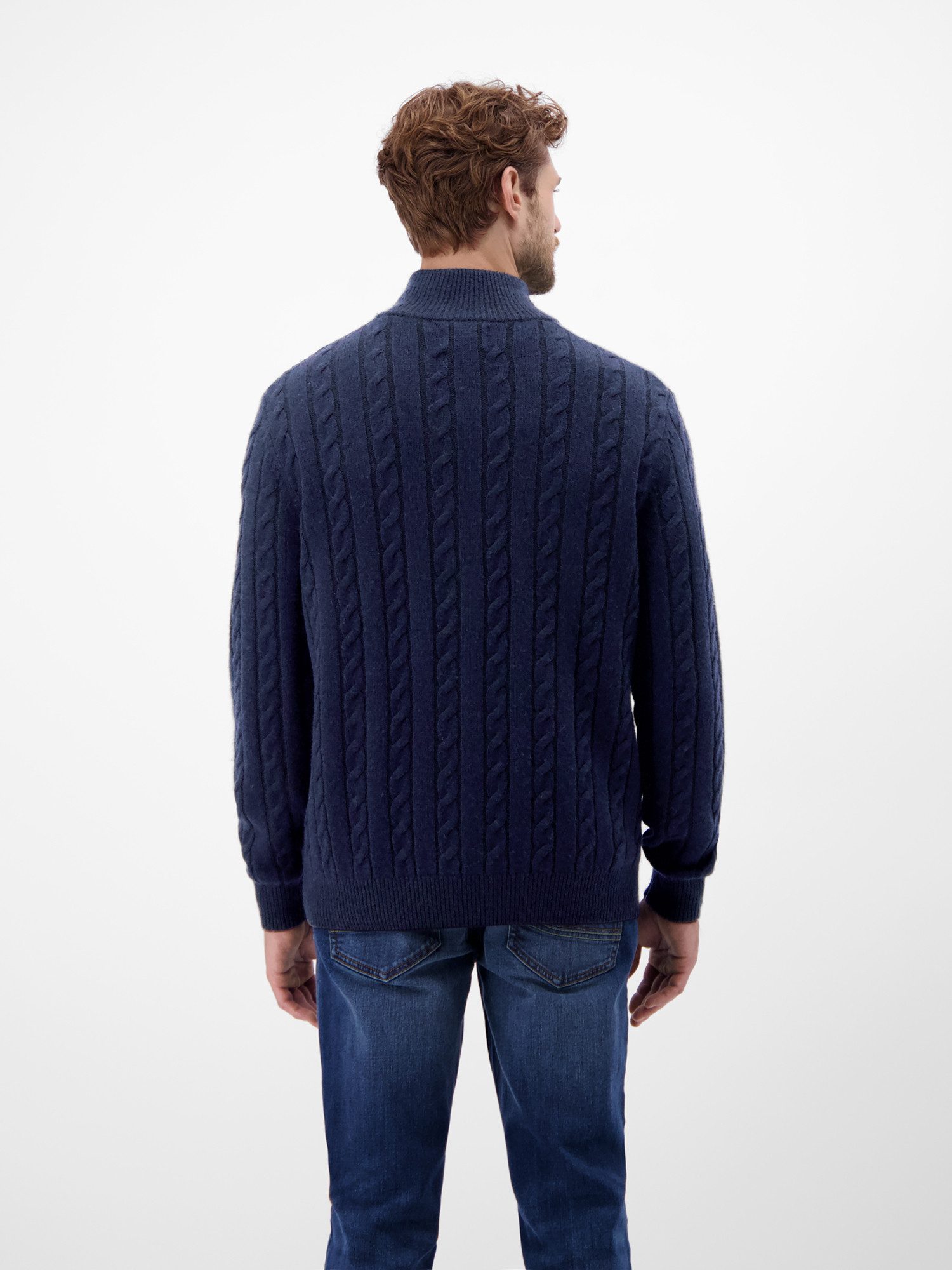 LERROS Strickpullover LERROS Troyer mit Zopfmuster - Klassik trifft Coolnes günstig online kaufen