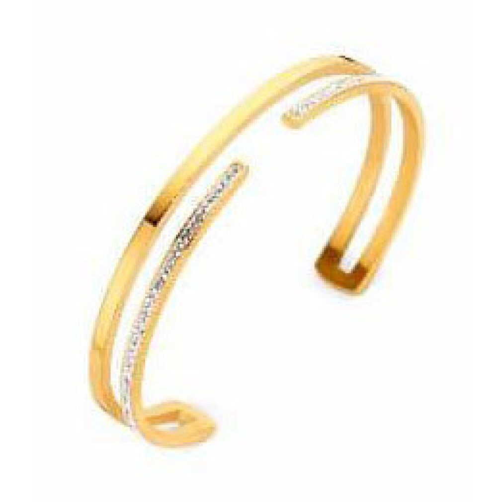 Javoli.com Kette mit Einhänger Victoria Goldfarbene weiße Edelsteinarmband