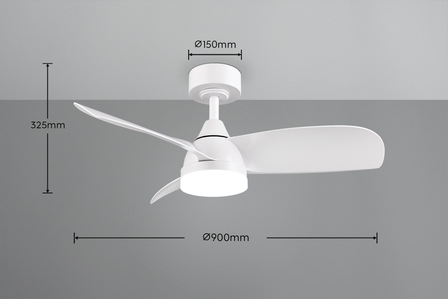 Reality Leuchten LED Deckenleuchte HELSINKI mit Ventilator, Deckenventilator mit Licht inkl Fernbedienung, Ventilatorfunktion, LED fest integriert, warmweiß - kaltweiß, 6 Geschwindigkeiten höhenverstellbar Vor-& Rücklauf dimmbar Nachtlicht