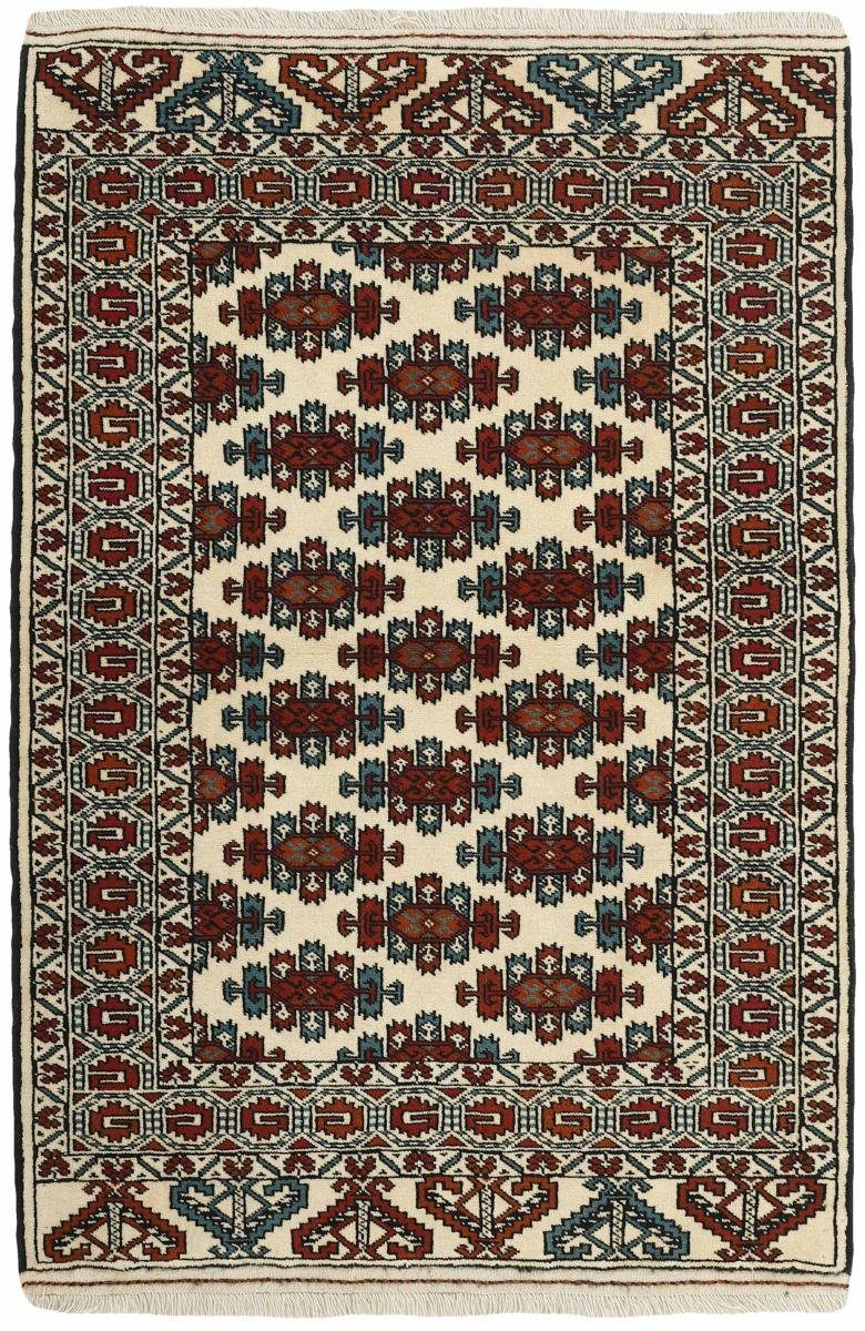 Orientteppich Turkaman 104x151 Handgeknüpfter Orientteppich / Perserteppich, Nain Trading, rechteckig, Höhe: 6 mm