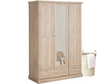 loft24 Kleiderschrank Bruce mit Spiegeltür und Kleiderstange, Breite 122 cm, Landhaus