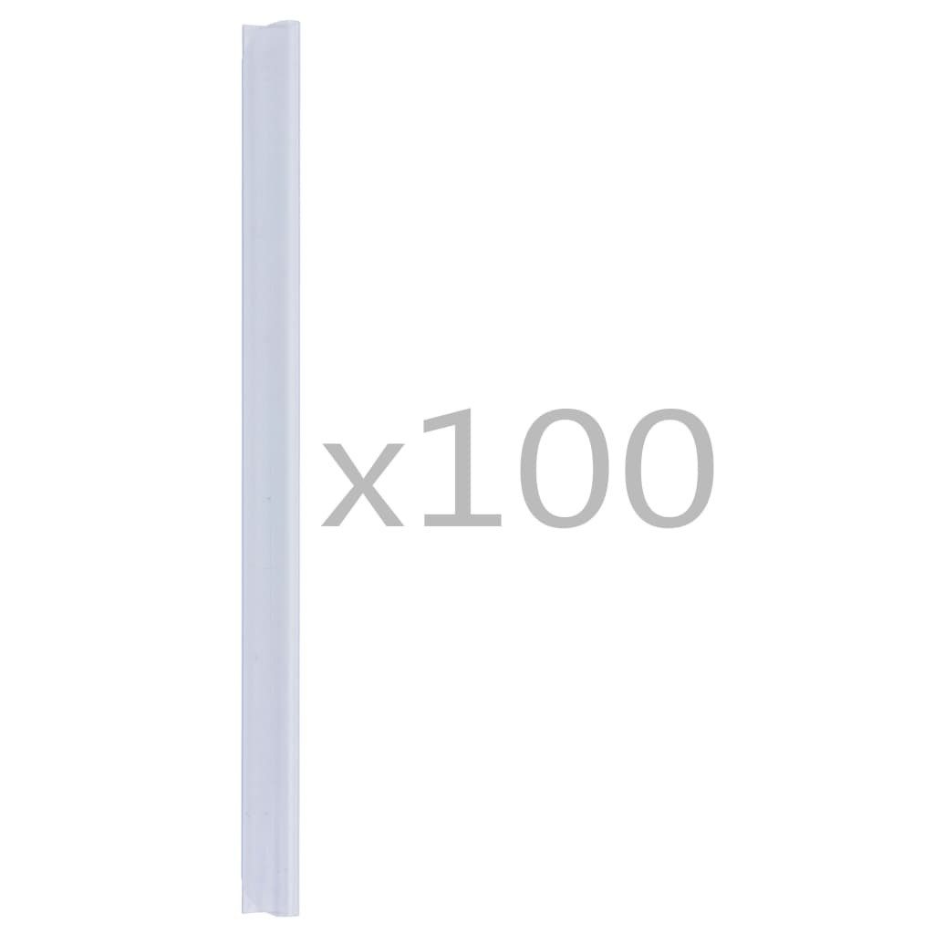 vidaXL Draht Clips für Sichtschutzstreifen 100 Stk. PVC Transparent, (100St)