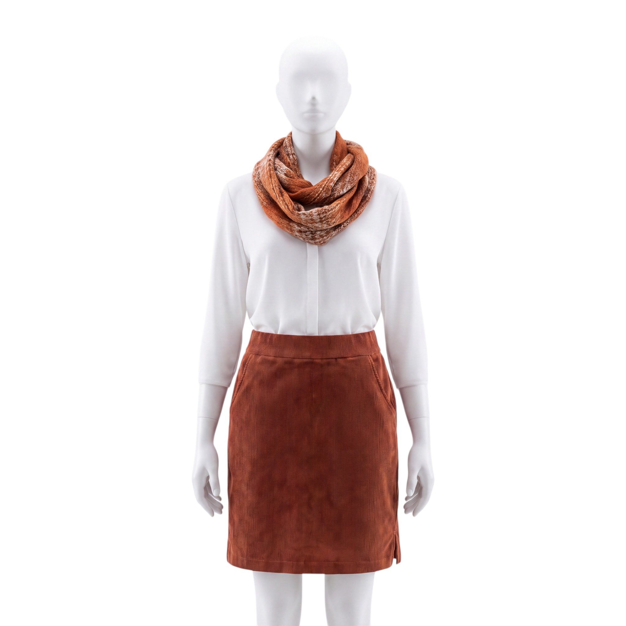 OriginalYou Cordrock Damen Feincordrock mit Integrierter Shorts mit elastischem Bund, in Unifarben – Bild 4 von 5