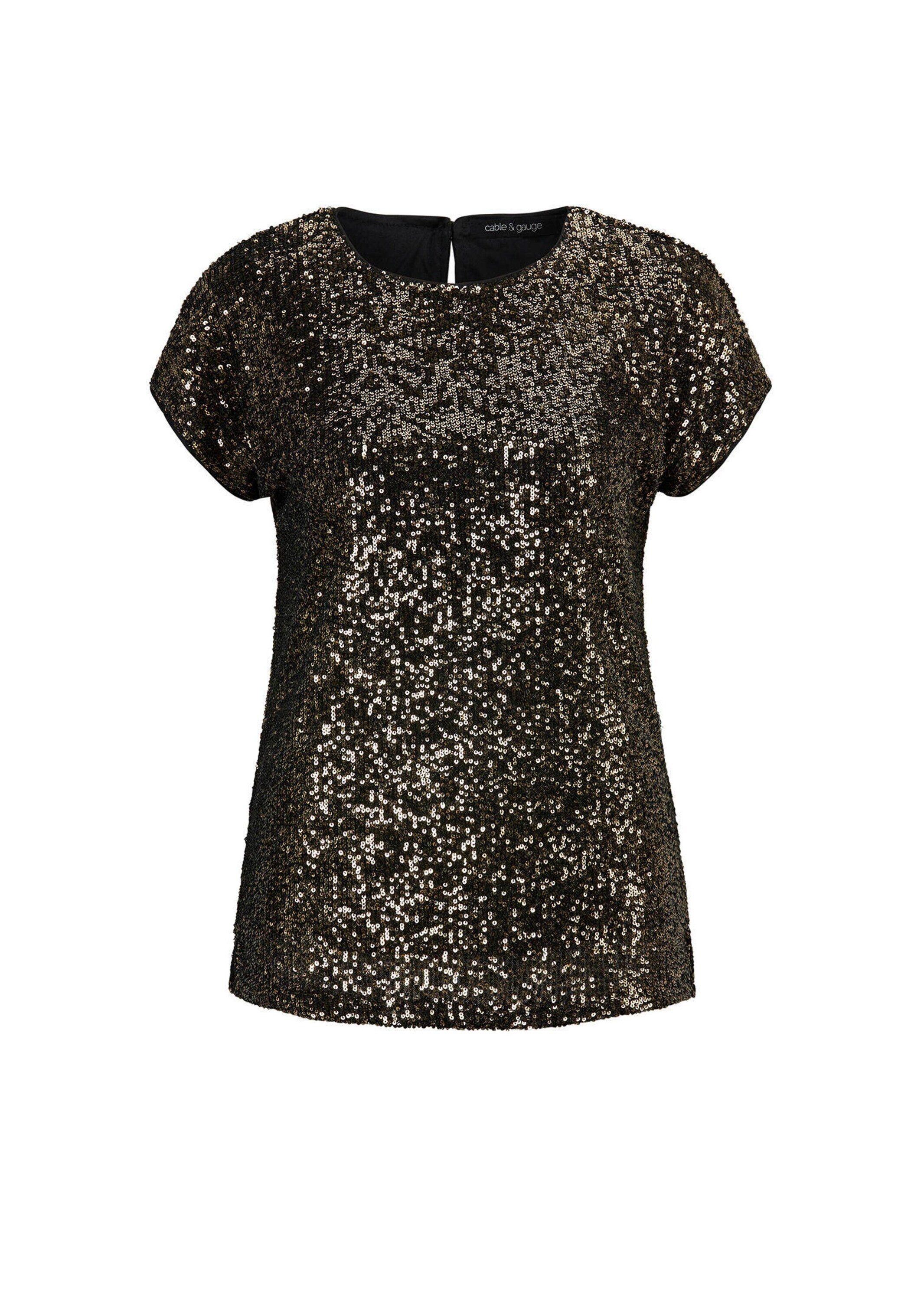 T-Shirt Elegantes Shirt mit Pailletten