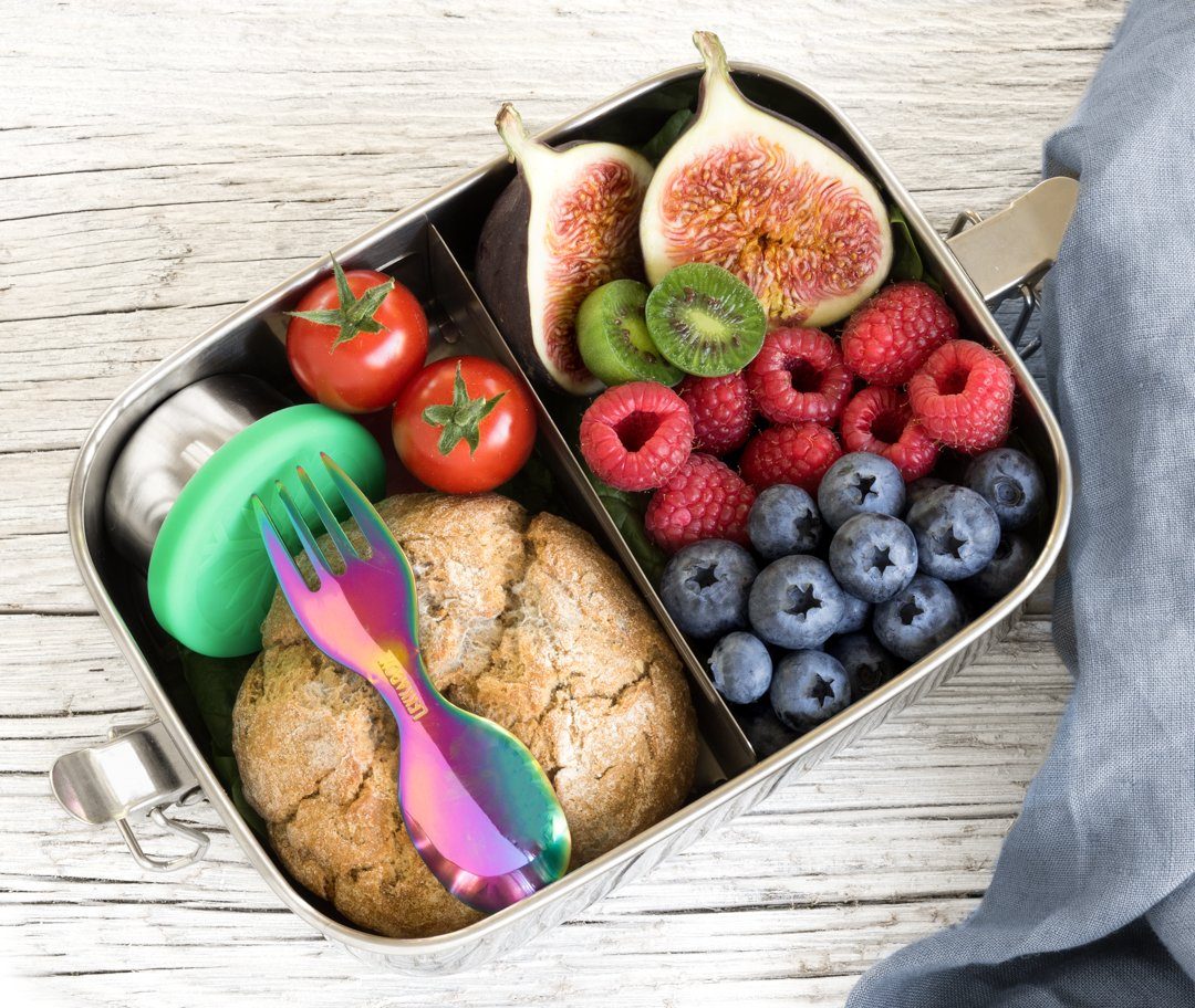 LEKKABOX Campinglöffel Mini Edelstahl Göffel, 10cm - Gabel Löffel Spork klein Kinder Brotdose, Extra klein, nur 10 cm lang – passt in jede Brotdose – Bild 4 von 5