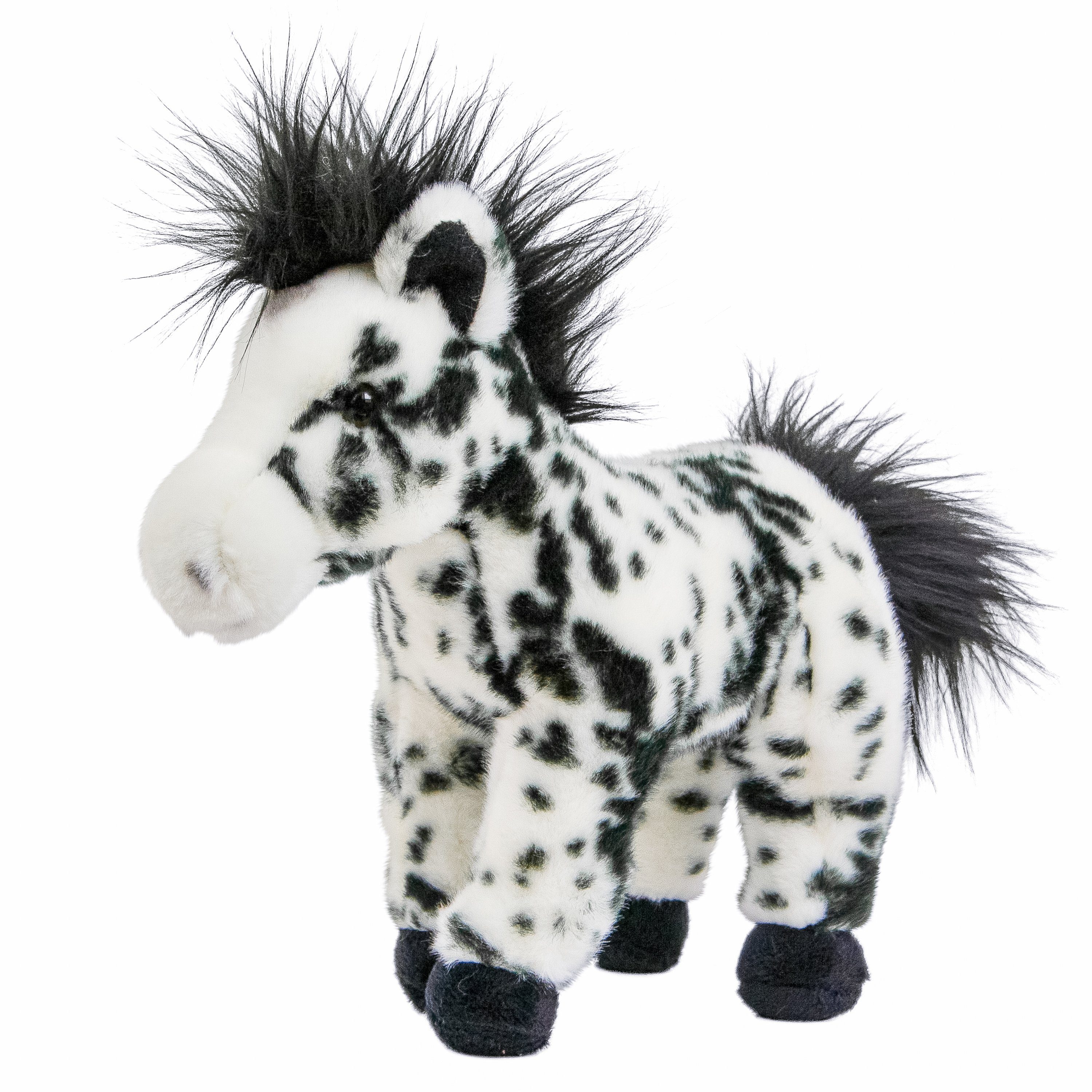 Uni-Toys Kuscheltier Pferd weiß gescheckt 30 cm stehend Kuscheltier Uni-Toys