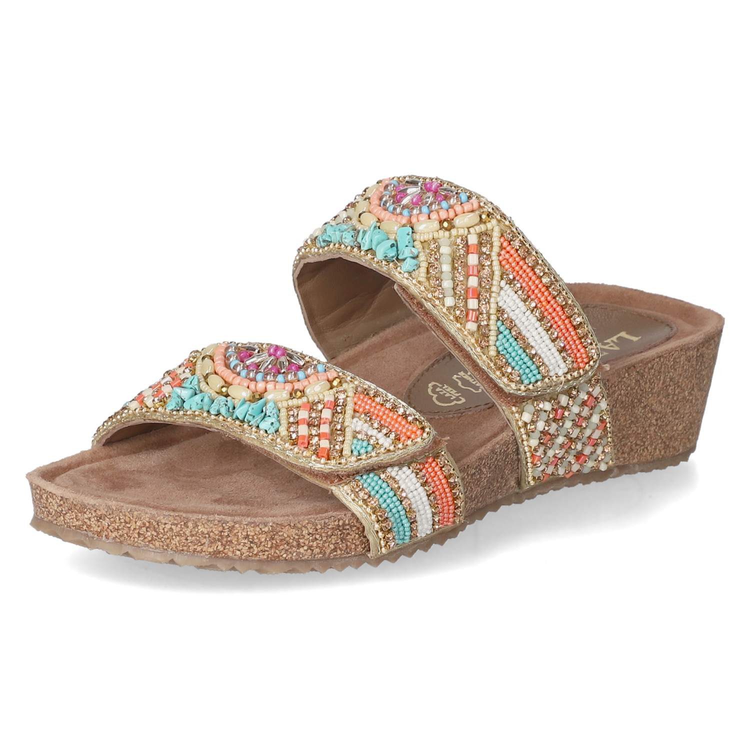 Lazamani LAZAMANI LA75002 MULTI Damen Textil mehrfarbig Pantolette günstig online kaufen
