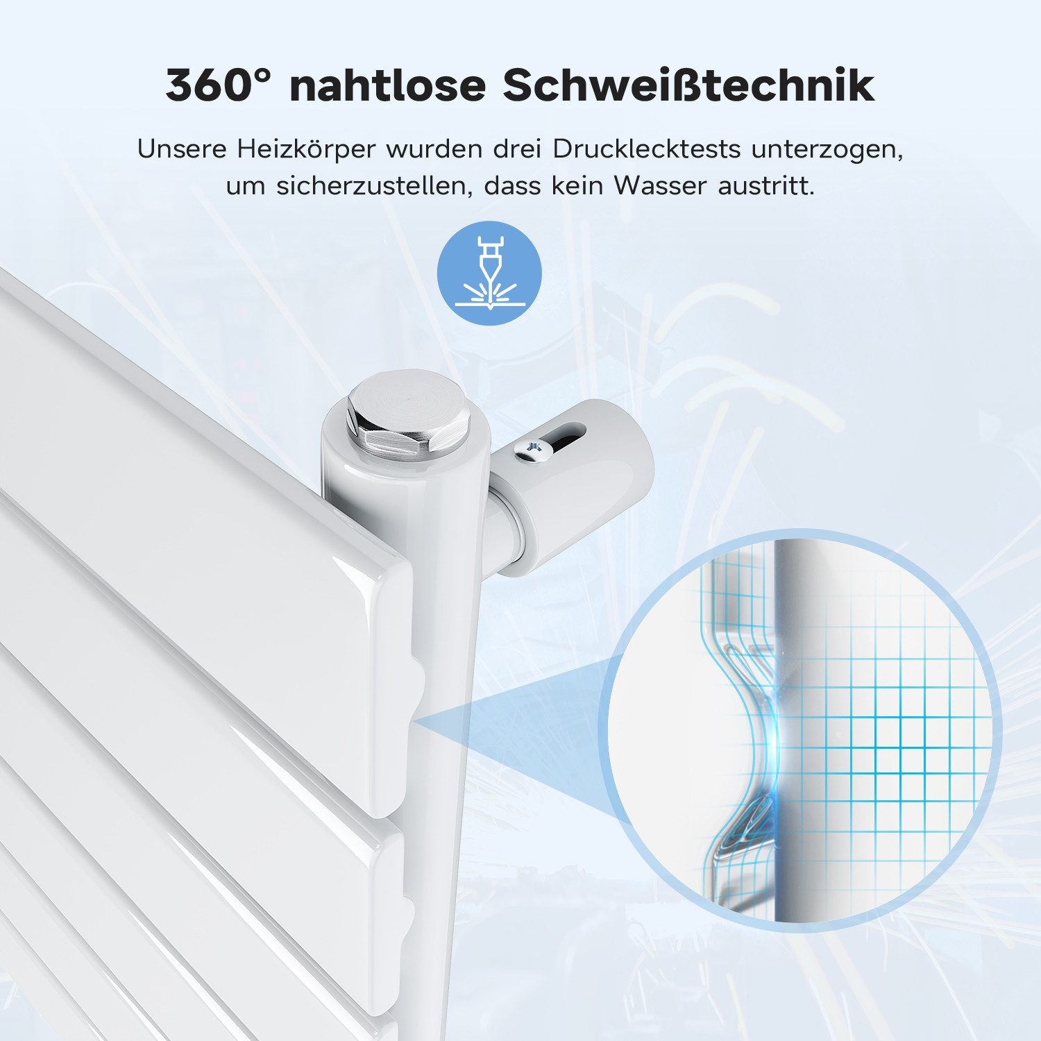 SONNI Heizkörper Heizkörper Wasserbeheizte Heizkörper,Breite 1200mm,Schwarz und Weiß