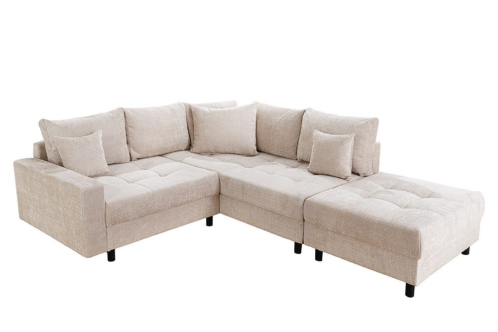 riess-ambiente Ecksofa KENT 220cm champagner beige günstig online kaufen