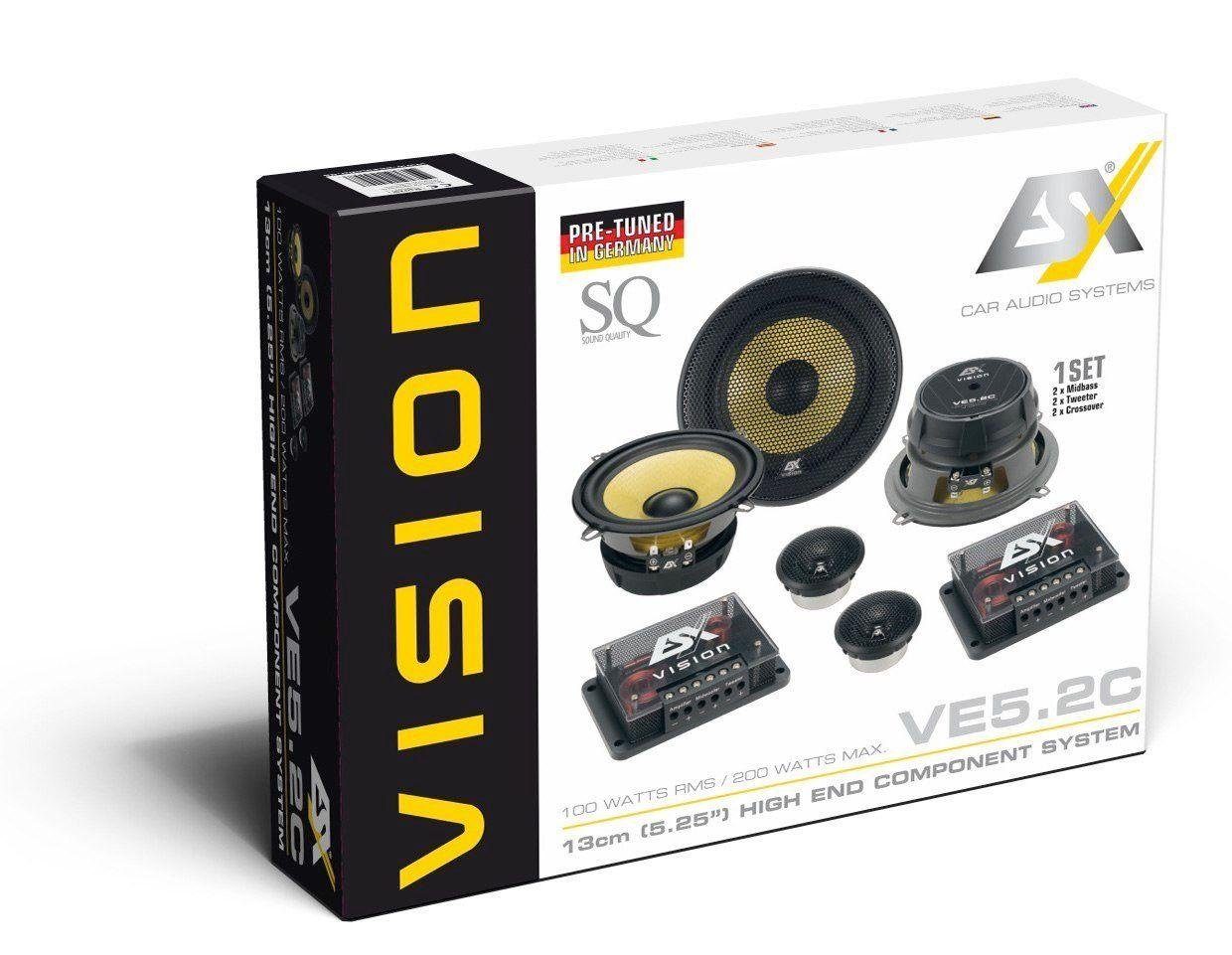 mit VE5.2C Auto-Lautsprecher VISION 200 13 Watt cm ESX 2-Wege-Komponenten-System