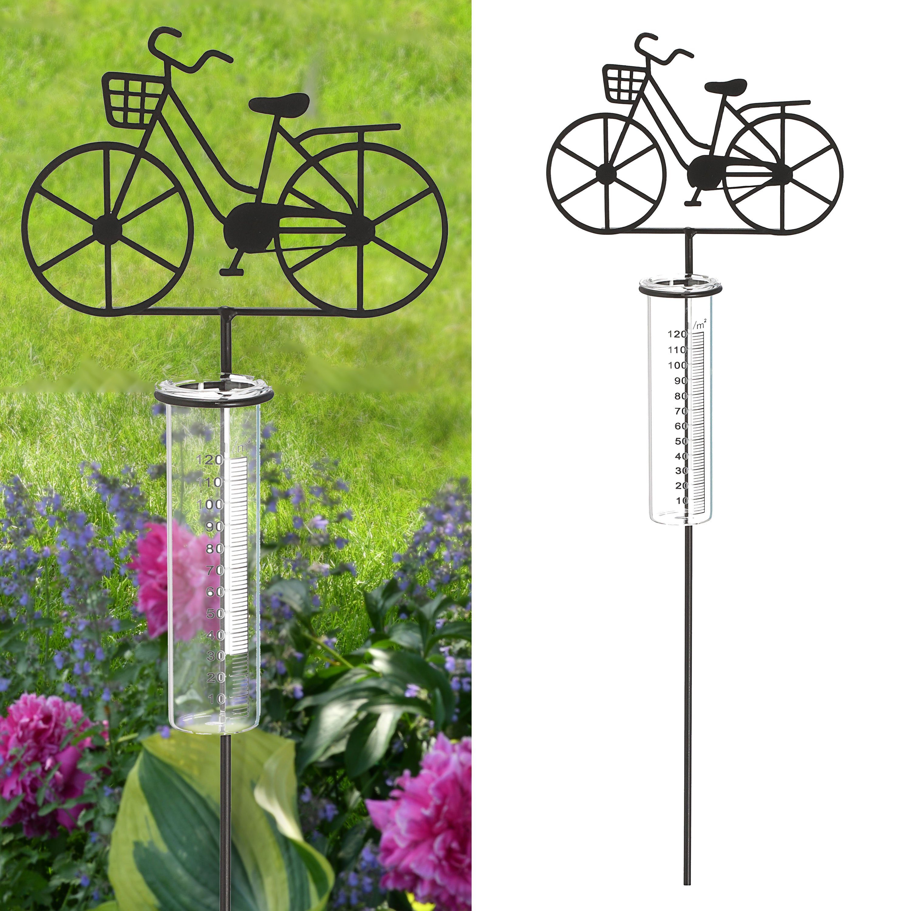 CEPEWA Gartenstecker Gartenstecker Regenmesser Fahrrad günstig online kaufen