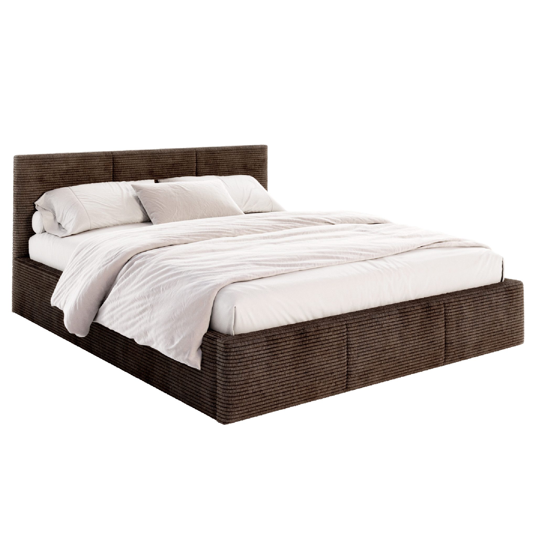 FDM Polsterbett AMBER modern mit Bettkasten MADE IN EU - mit Cord Bezug (ve günstig online kaufen