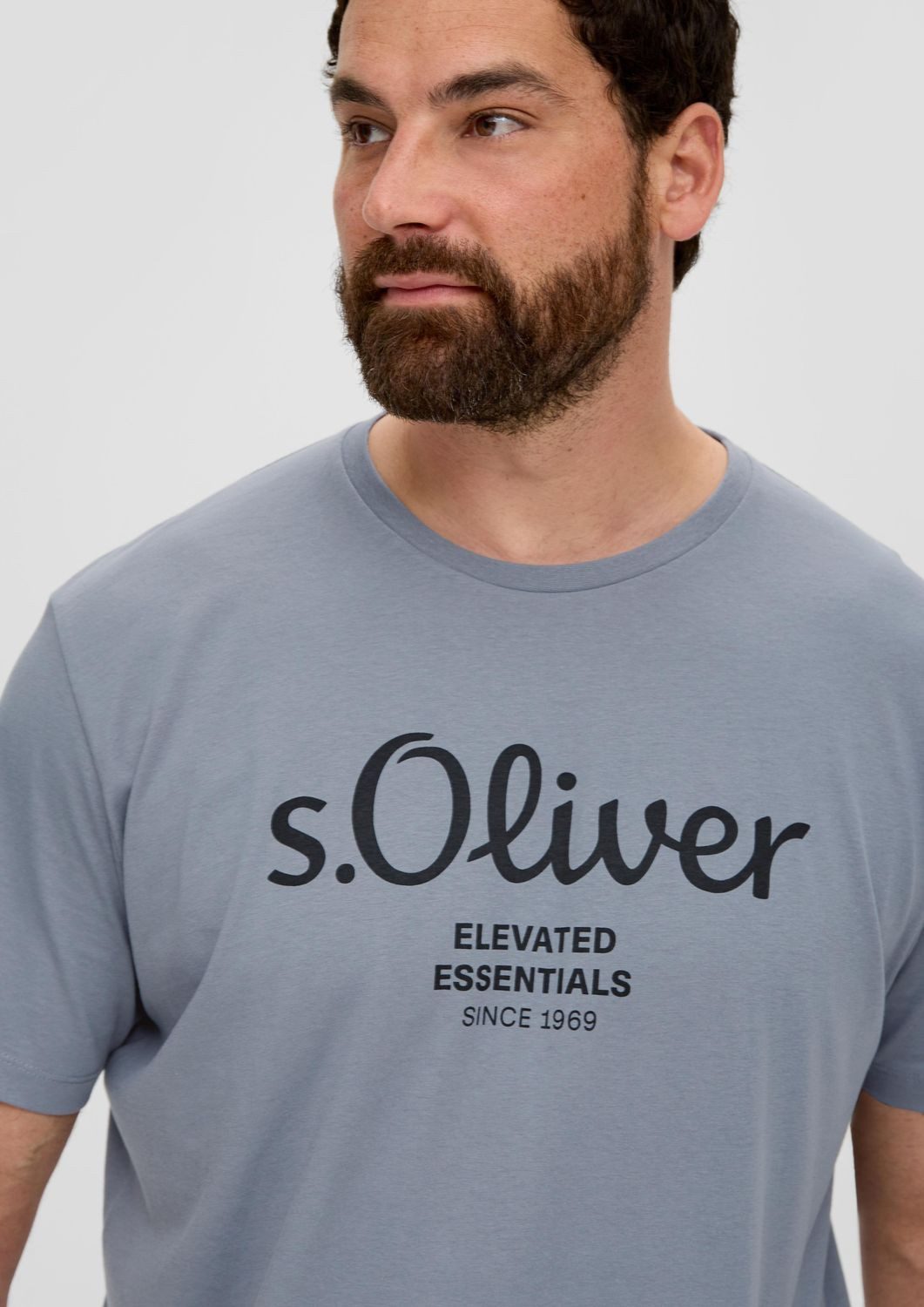 s.Oliver T-Shirt Big Size (2-tlg) Rundhals, kurzarm, Logo-Aufdruck