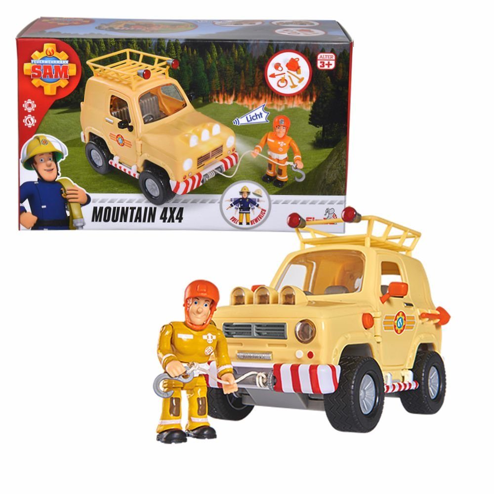 Feuerwehrmann Sam Spielzeug-Feuerwehr Geländewagen 4x4 Feuerwehrmann Sam  Spielset mit Sam Figur & Zubehör
