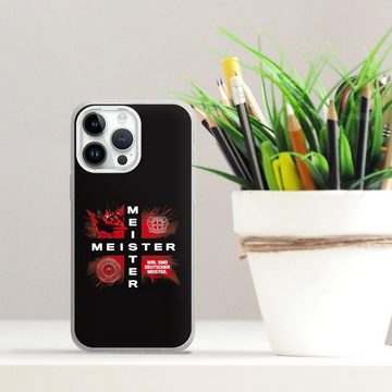 DeinDesign Handyhülle Bayer 04 Leverkusen Meister Offizielles Lizenzprodukt, Apple iPhone 14 Pro Max Silikon Hülle Bumper Case Handy Schutzhülle