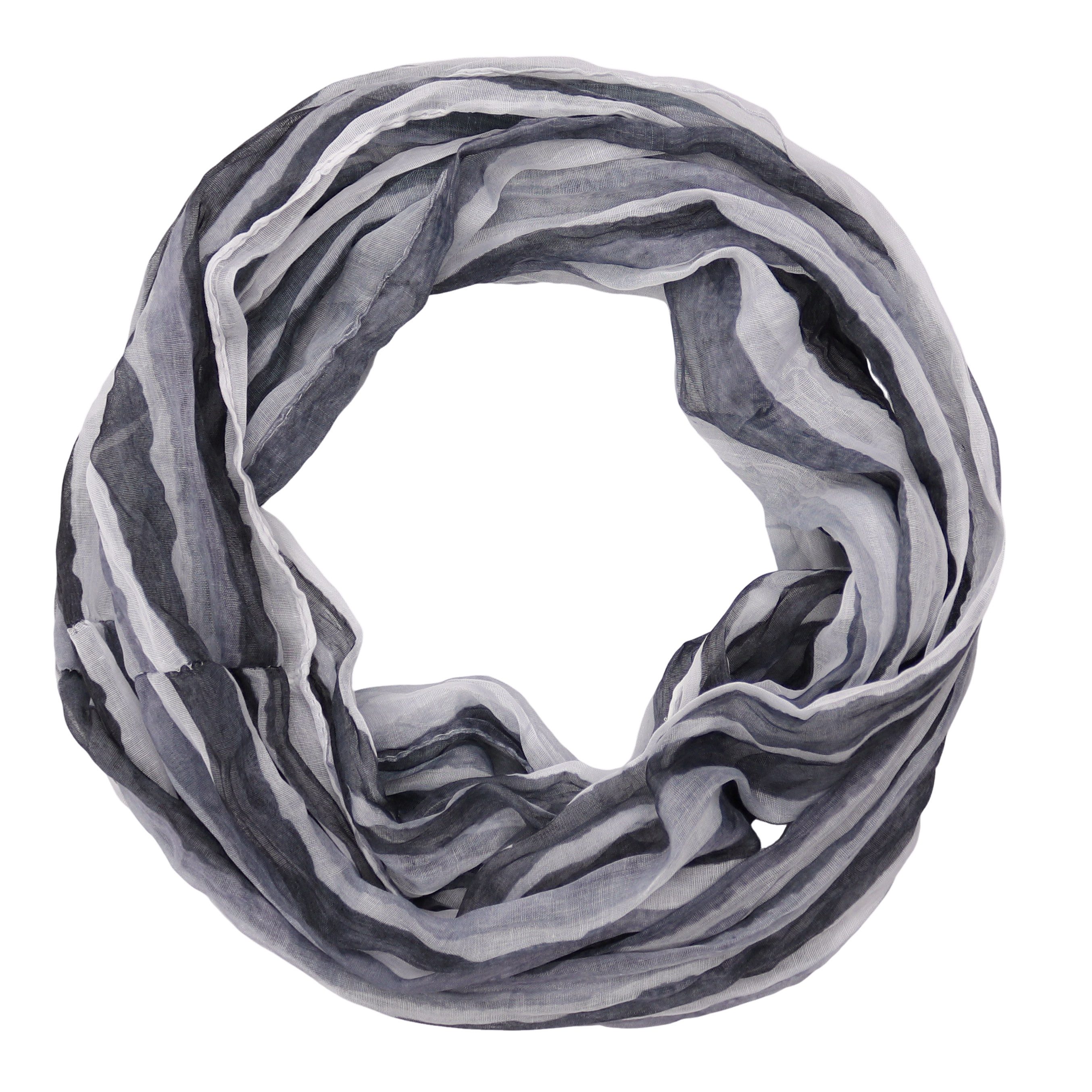 MIRROSI Loop Damen-Schal mit buntem Streifenmuster, weich, Schlauchschal, ( günstig online kaufen