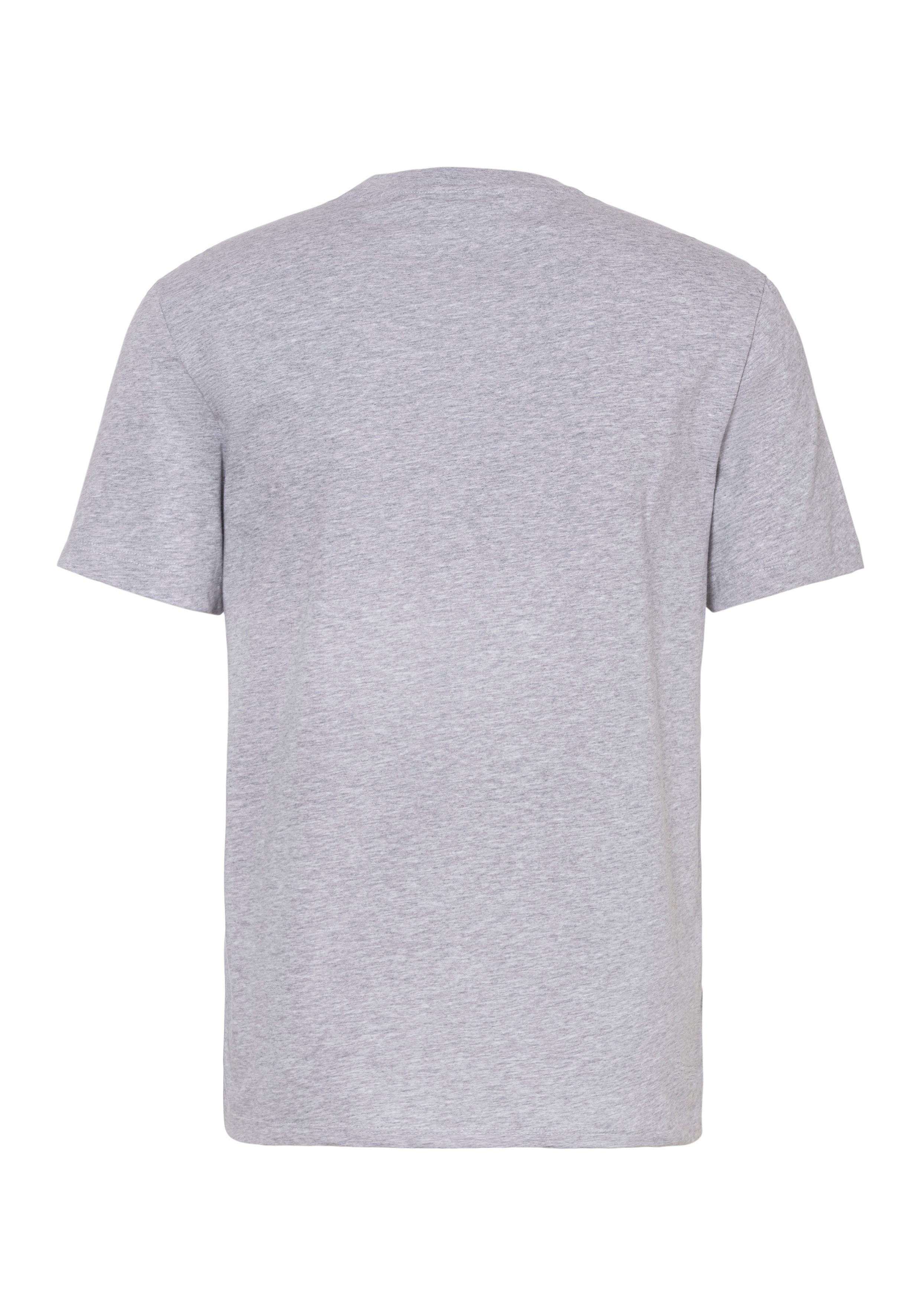 T-SHIRT mit Print Brust Lacoste T-Shirt großem CHINE/BLACK der SILVER auf