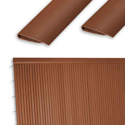 Ribelli Balkonsichtschutz PVC Abschlussleiste 100cm (1 x 100 cm)