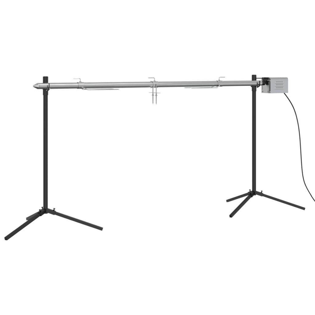 vidaXL Grillkamin Automatischer Грильpieß mit Motor Edelstahl 150x46,5x82,5 cm