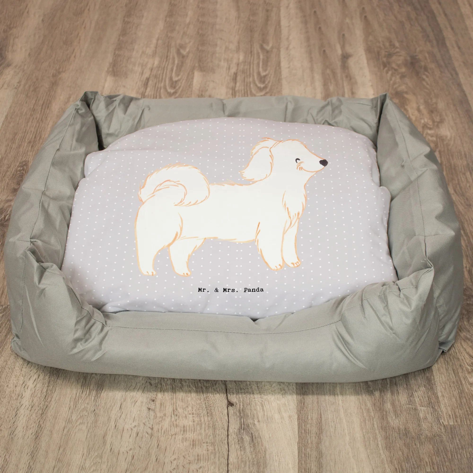 Thumbnail - Mr. & Mrs. Panda Tierbett Havaneser Lebensretter - Grau Pastell - Geschenk, Bichon Havanais, Hu, Süße Designs