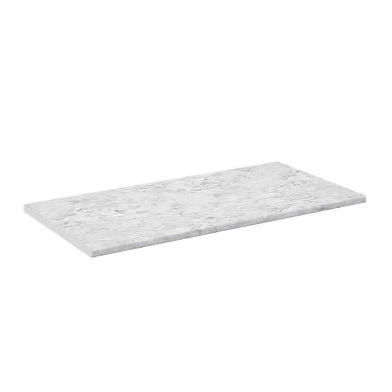 Vicco Unterschrank Küchenarbeitsplatte Marmor Weiß 120 cm