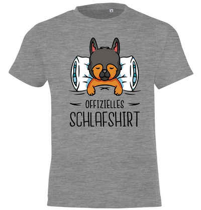 Youth Designz T-Shirt Offizielles Schlafshirt mit Hund Kinder Shirt für Jungen und Mädchen mit lustigem Frontprint