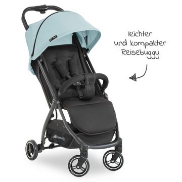 Hauck Kinder-Buggy Swift X - Iceblue, (3-tlg), Leichter Reise Buggy inkl. Komfort-Verdeck - Sportwagen mit Liegeposition, Einhand-Faltmechanismus und Tragegurt, klein zusammenklappbar